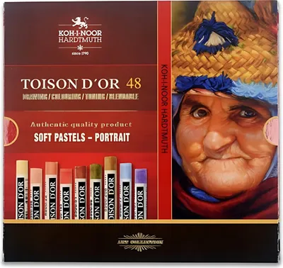 Produktbild von KOH Pastellkreide rund weich f Künstler 48er Pack Portrait