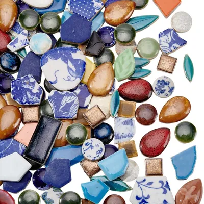 Immagine prodotto di 500 grammi di piastrelle in mosaico ceramico per progetti creativi