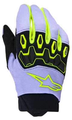 Immagine prodotto di Guanti FULL BORE V2 YOUTH/KIDS, ALPINESTARS, per bambini (viola/giallo fluo, taglia 3XS)