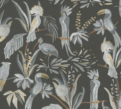 Produktbild von Vliestapete 38898-3 House of Turnowsky Tucan Dschungel schwarz