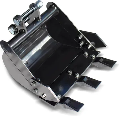 Obrázek produktu pro Lžíce pro minibagry 380 mm, úzká lopata s karbidovými zuby pro minibagry o hmotnosti 0,8–1,8 tuny