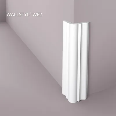 Produktbild von Kantenschutz WE2 WALLSTYL 36 x 36 x 2000 mm Eckschutzprofil Polystyrol Weiß NMC