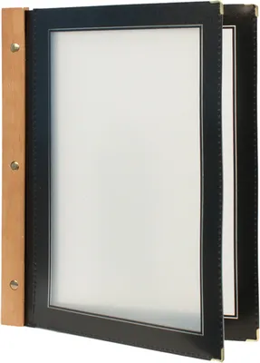 Produktbild von Securit Speisekarten Mappe WOOD DIN A4 schwarz