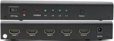 Produktbild von PremiumCord HDMI switch 4:1, kovový, dálkové ovl.