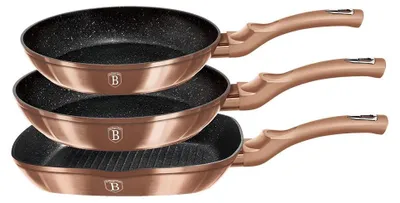 Obrázok produktu pre 3-dielna sada panvíc s mramorovým povrchom METALLIC LINE ROSE GOLD EDITION 19450