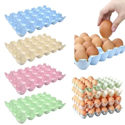 Produktbild von Eierhalter Kühlschrank Eierbox - 24 Eier - Stapelbar - 4er Set