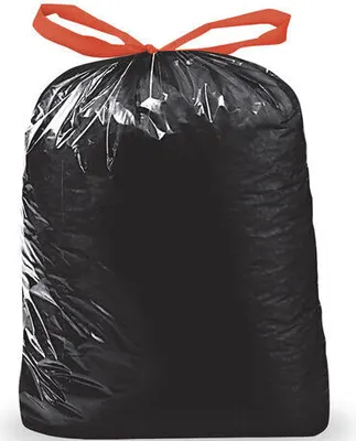 Produktbild von 25x Müllsäcke mit Zugband 120 Liter LDPE 70 x 100 cm schwarz