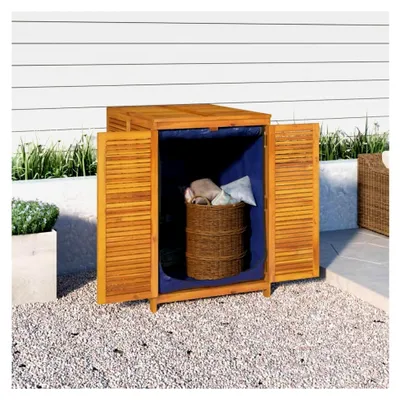 Produktbild von Gartenbox 70x87x104 cm aus Akazienholz, Aufbewahrungsbox für Kissen und Decken