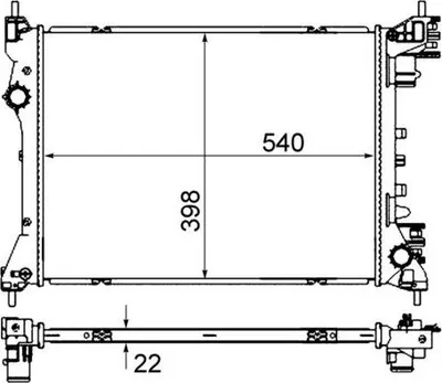 Obrázok produktu pre Chladič Alfa Romeo Mito Fiat Doblo 1.4 08-