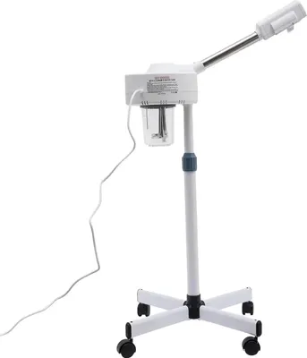 Produktbild von Gesichtsbedampfer Facial Steamer - Dampfgerät für Gesicht - 360° schwenkbarer Kopf - 800W - Für Kosmetikstudio & Heimspa - Weiß