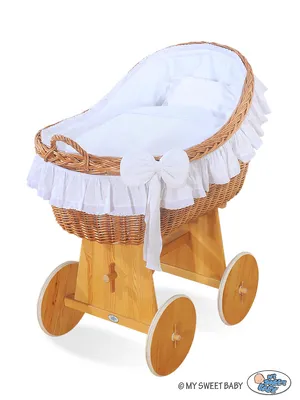 Obrázok produktu pre Prútený košík/Prútený postieľka Carina- Biela