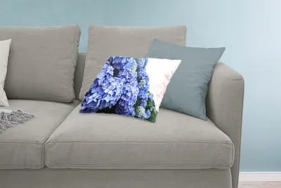 Produktbild von MuchoWow® Zierkissen Sofakissen Wohnzimmer Dekokissen 60x40 cm Hortensienblüten - Kopfkissen - Polster mit Foto