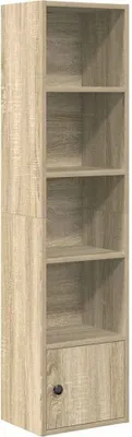 Obrázek produktu pro vidaXL Knihovna Sonoma dub 31x24x127 cm Materiál na bázi dřeva