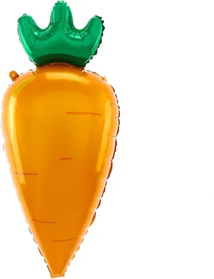 Produktbild von Karotten Folienballon orange-grün 42x91cm