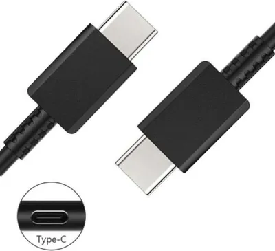 Obrázek produktu pro Černý nabíjecí kabel USB-C na USB-C pro Samsung Xiaomi