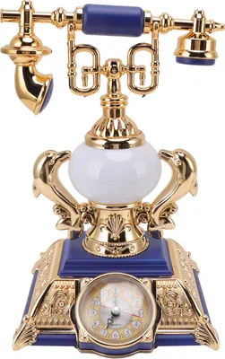 Obrázek produktu pro Vintage telefonní model stolní lampa funkce budíku snadná montáž dekorativní telefonní model pro domácí kavárnu