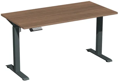 Produktbild von Elektro-Hubtisch höhenverstellbar, 1600x700x740-1175, Nussbaum/Anthrazit