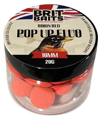 Produktbild von BritBaits Pop Up Fluo Robin Red 16 mm