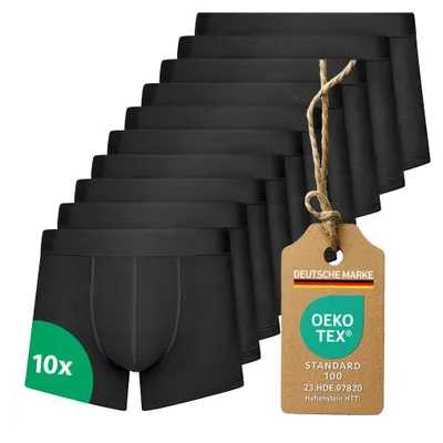 Productafbeelding van Boxershorts heren - 10 stuks - Katoen met elastaan - Zwart