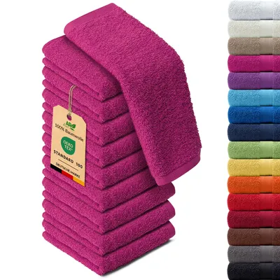 Produktbild von 10er-Set ARIZONA Handtuch-Serie von AR Line – 100% Baumwolle, 500 g/m², 10er-Set Seiftücher 30x30 cm, Pink