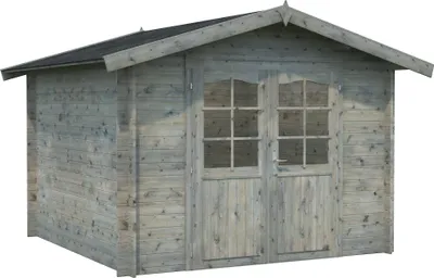 Produktbild von Palmako Gartenhaus Lotta 7,3 m² - 28 mm Grau tauchimprägniert