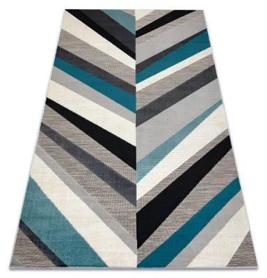 Produktbild von Teppich LISBOA 27237654 Fischgrätenmuster grau / blau Grau 120x170 cm