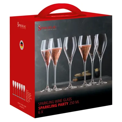 Immagine prodotto di Spiegelau Special Glasses Champagnerglas Sparkling Party, 6er Set, Sektglas, Champagner Glas, 250 ml, 4900329