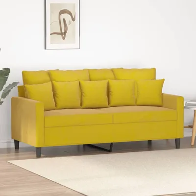 Produktbild von 2-Sitzer-Sofa Gelb 140 cm Samt 359309