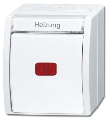 Productafbeelding van BUSCH JAEGER 2601/6 SKWNH-54 - 1-polig - Wit - 250 V - 10 A - 74 mm - 55 mm