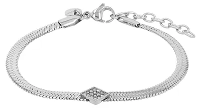 Produktbild von Noelani Damen Armband Schlangenkette Edelstahl mit synth. Preciosa Steinen, längenverstellbar 16-19 cm
