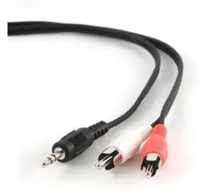 Productafbeelding van Gembird 2,5 meter audio-kabel, 3,5 mm / 2x RCA, mannelijk-mannelijk, zwart, rood, wit
