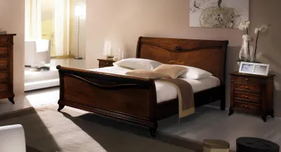 Produktbild von Doppelbett Schlafzimmer Bett Möbel Holz Design Vaccari giovanni Betten Massiv