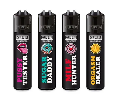 Produktbild von Clipper Feuerzeug 4er Set FFX Adult Slogan #2