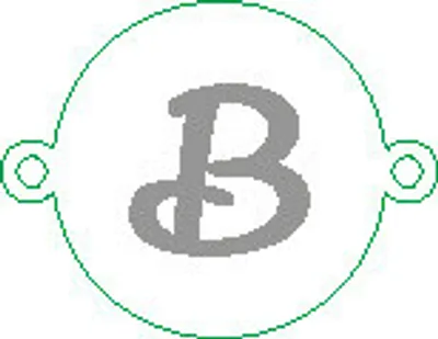 Produktbild von Versilbertes Namensarmband mit Buchstabe B