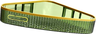Obrázok produktu pre Nástenný úložný stojan Punch Free Shower Caddy Shelf Kúpeľňa bez vŕtania Úložný stojan pre domácnosť Triangle ? Tmavozelený