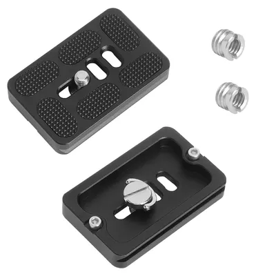 Productafbeelding van Snelwisselplaat Statief - 2 Stuks 1/4 Inch Schroefdraad - Licht Aluminium - Antislip