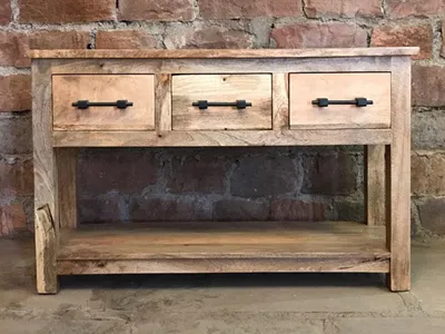 Zdjęcie produktu dla OPIUM OUTLET meble komoda kredens szafka lite drewno azjatyckie indyjskie naturalne styl country dł. x szer. x wys.: 120 cm x 40 cm x 78 cm
