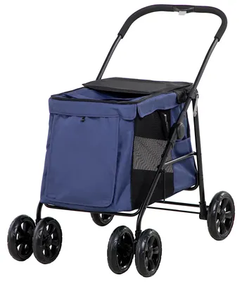 Productafbeelding van PawHut hondenwagen, hondenbuggy met kussen, inklapbare hondenbuggy, kattenbuggy