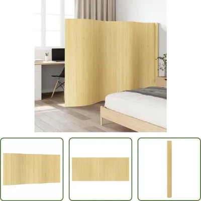 Zdjęcie produktu dla The Living Store Paravent Hell Natur 165x400 cm Bamboo