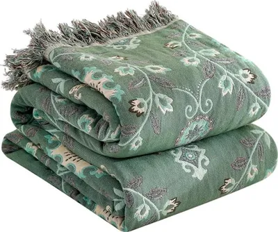 Produktbild von Jiafnnctk Decke Böhmische 150 cm x 200 cm quastengewebte Tagesdecke Sofadecke