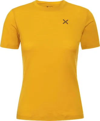 Produktbild von Montura LOGO MERINO T-SHIRT WOMAN - Damen T-Shirt aus 100% Wolle, Farbe:348-MUSTARD, Größe:S