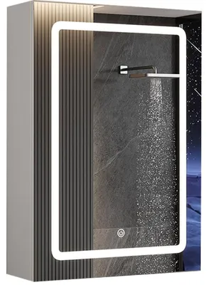 Obrázok produktu pre Kúpeľňová skrinka s LED osvetlením DJ503278, 50 x 70 x 16 cm, biela
