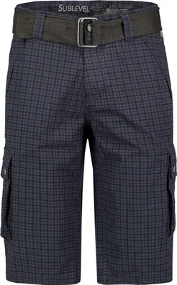 Produktbild von Sublevel Karierte Capri Cargo-Shorts mit Gürtel Größe: 32W