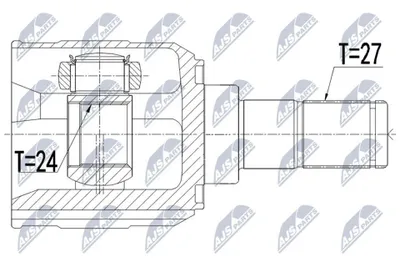 Produktbild von NTY Gelenksatz Antriebswelle Vorne Vorne Links für HYUNDAI i30 (GD) NPW-KA-365