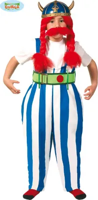 Immagine prodotto di costume da soldato grasso della Gallia per ragazzi taglia 110-146, taglia:128/134