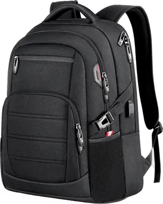 Produktbild von OKWISH Laptoprucksack Laptop Rucksack Wasserbeständig Laptoptasche Laptop mit USB-Anschluss, Anti-Diebstahl, Backpack mit Laptopfach,Schwarz