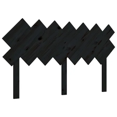 Produktbild von vidaXL Bett-Kopfteil Schwarz 141x3x80,5 cm Massivholz Kiefer