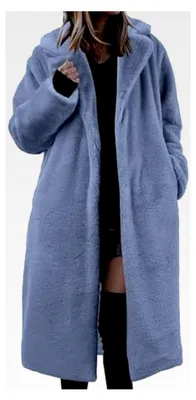 Produktbild von Damen Pelzmantel Winterjacke Langer Cardigan Mantel Kunstpelz Plüschjacke Warm Fellmantel Teddy Fleece Oversized Parka Outwear