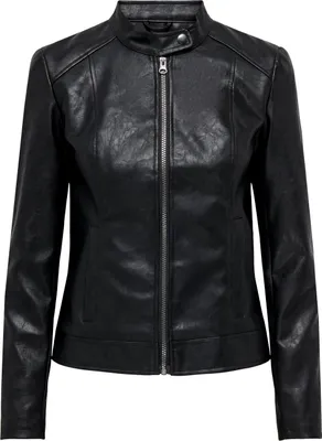Produktbild von JDY Kunstlederjacke Reißverschluss Hochgeschlossen Größe: 34