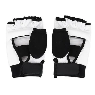 Obrázok produktu pre Rukavice na taekwondo, boxerské rukavice na polovicu prsta, chránič na nohy na taekwondo, chránič na ruky na sparing, chránič na nohy na taekwondo na polovicu prsta